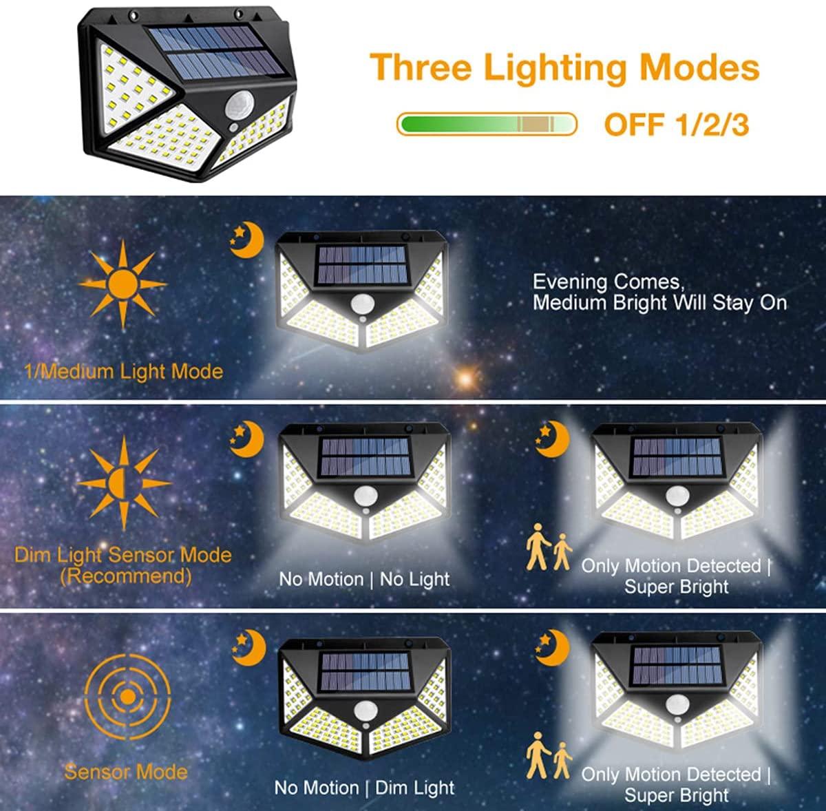 100 Waterproof LED Solar Fairy Light Outdoor with 8 Lighting Modes for Home,Garden and Decoration (4 pack) - John Cootes
