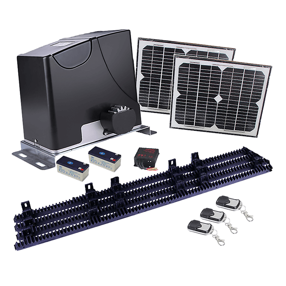 1000KG Auto Solar Slide Sliding Gate Opener Automatic w 4m Rail - John Cootes