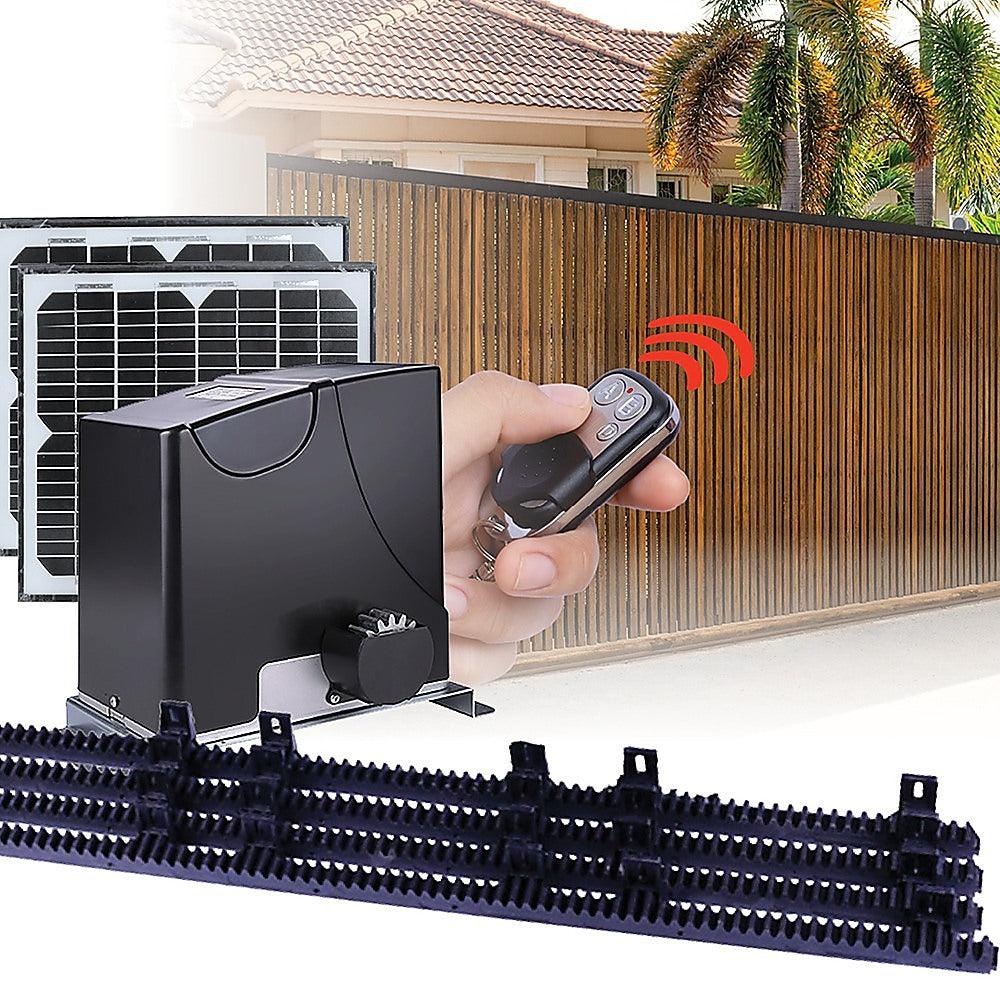 1000KG Auto Solar Slide Sliding Gate Opener Automatic w 4m Rail - John Cootes