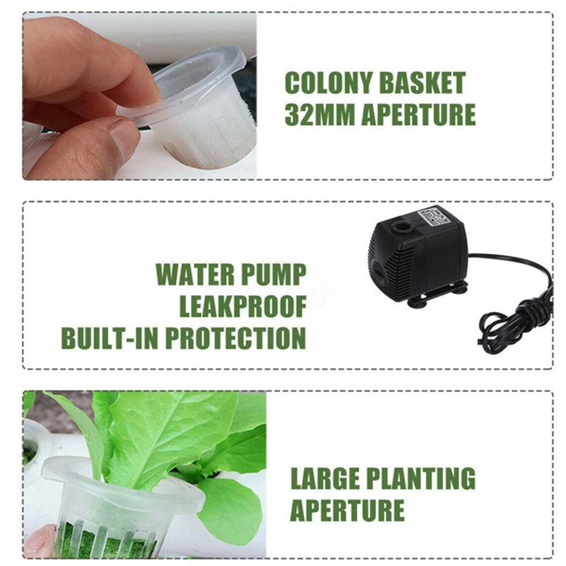 108 Plant Sites Hydroponic Grow Tool Kit Vegetable Garden Hydroponic Grow System - John Cootes