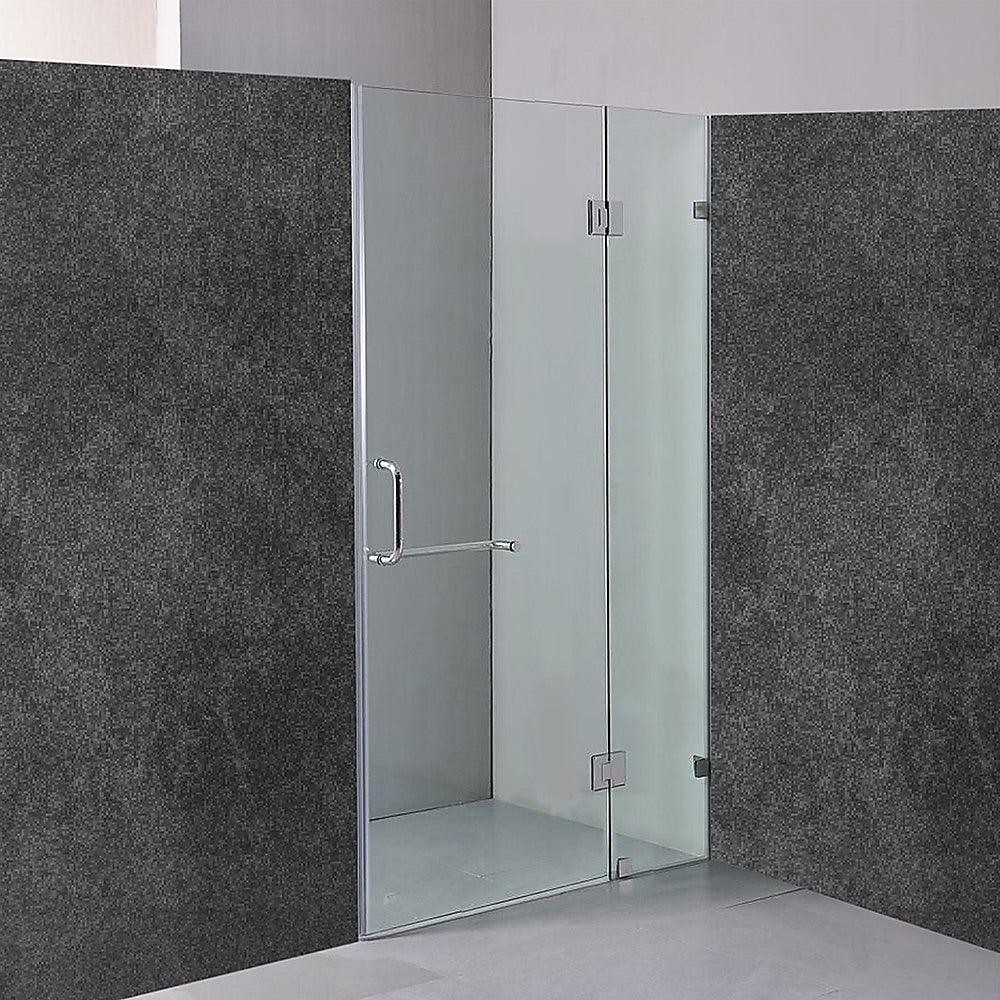 110 x 200cm Wall to Wall Frameless Shower Screen 10mm Glass By Della Francesca - John Cootes