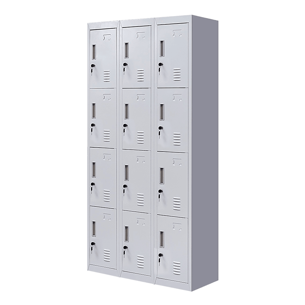 12 Door Locker - Office/Gym - Light Grey - John Cootes