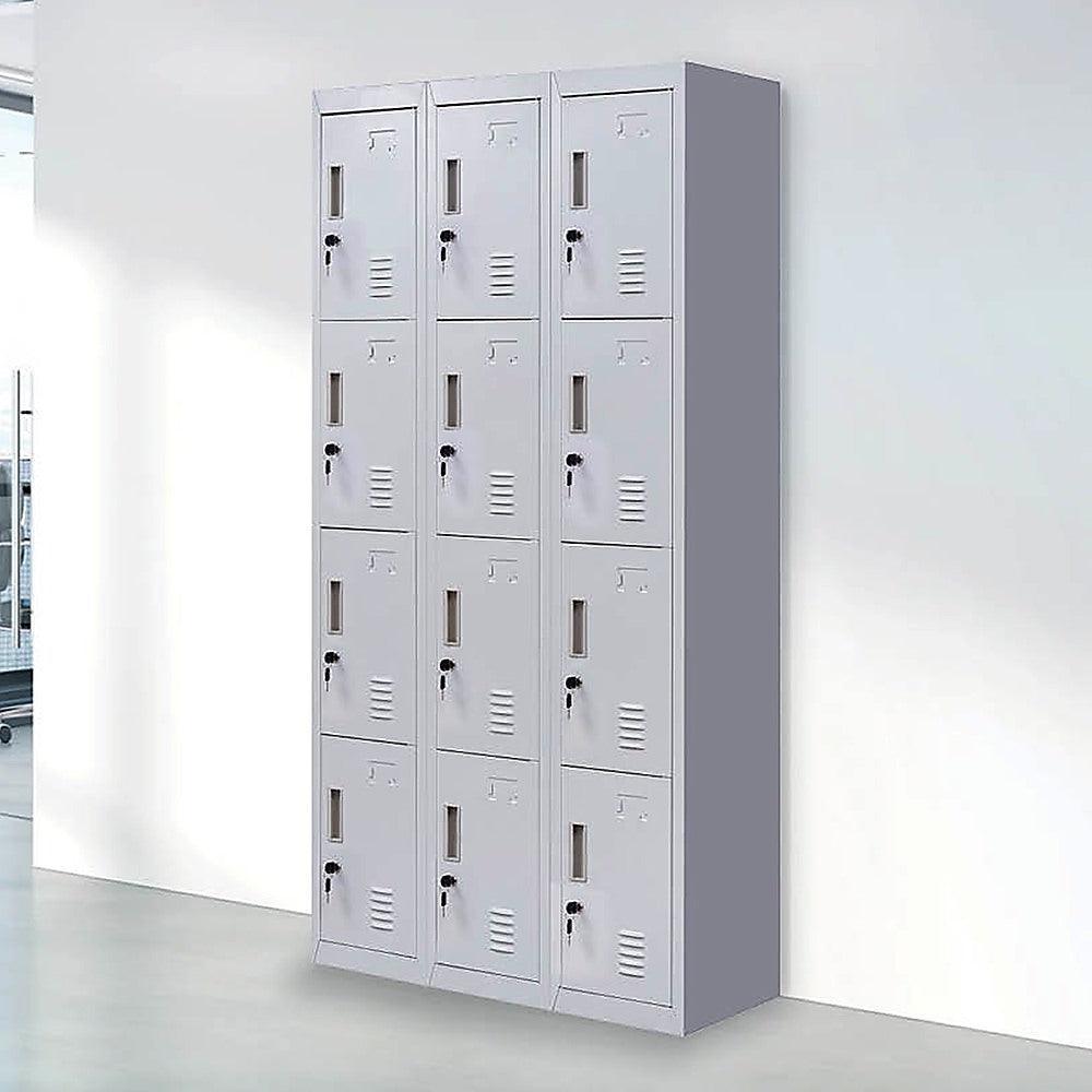 12 Door Locker - Office/Gym - Light Grey - John Cootes