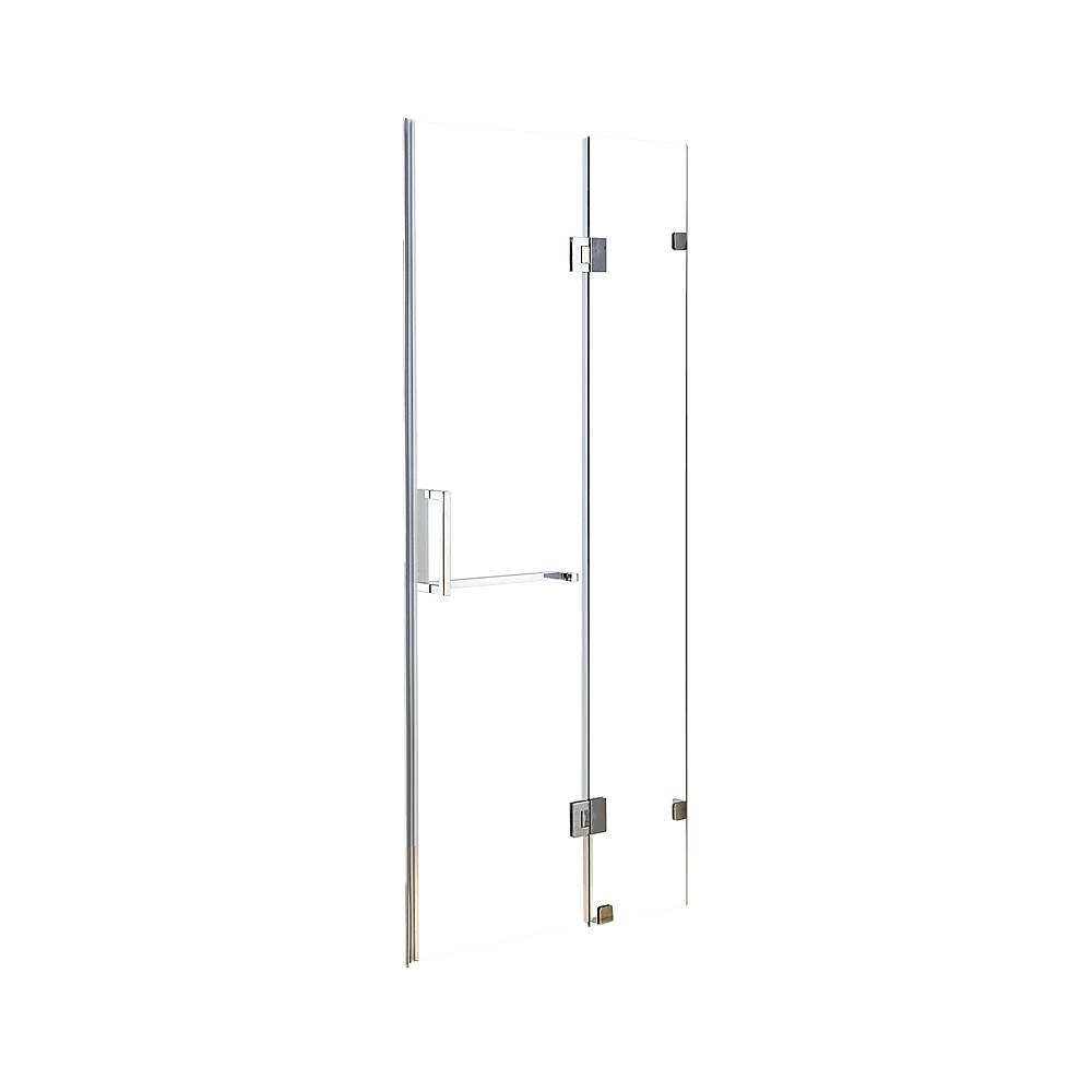 120 x 200cm Wall to Wall Frameless Shower Screen 10mm Glass By Della Francesca - John Cootes