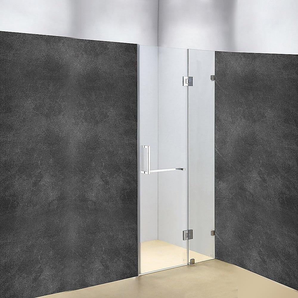 120 x 200cm Wall to Wall Frameless Shower Screen 10mm Glass By Della Francesca - John Cootes