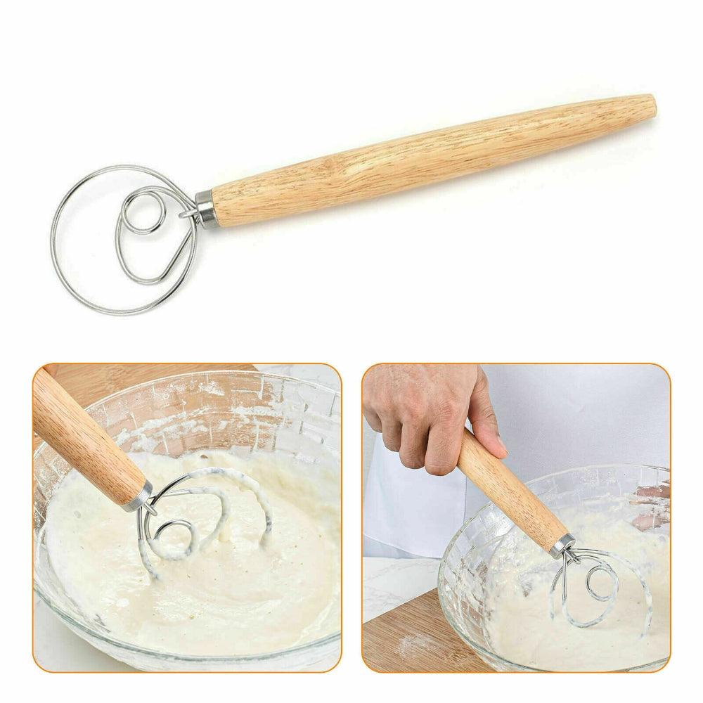 13 INCHES BAKING DOUGH STAINLESS STEEL LARGE WIRE WHISK MIXER BREAD COOKING TOOL - John Cootes
