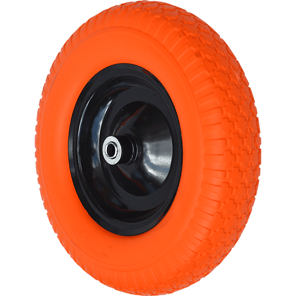 16" Flat Free Wheel Barrow Wheelbarrow Tire Solid Foam 5/8 Axle Cart Wagon - John Cootes