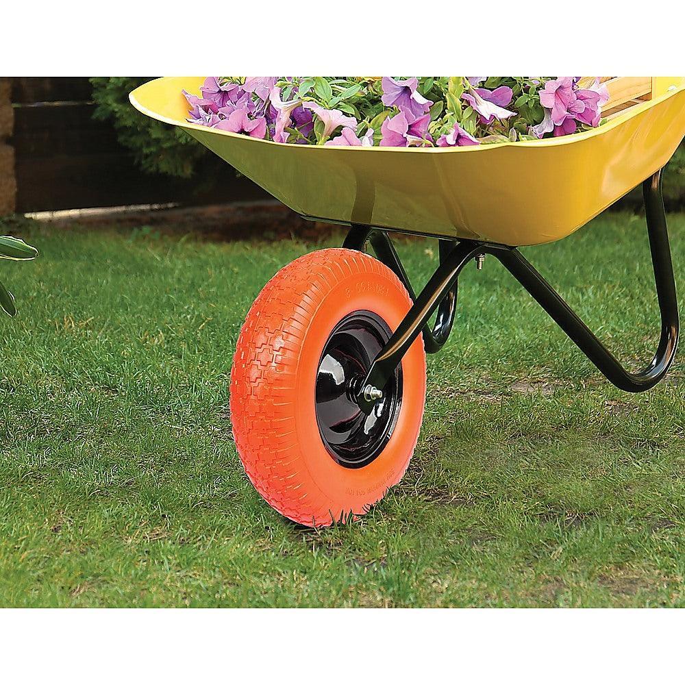 16" Flat Free Wheel Barrow Wheelbarrow Tire Solid Foam 5/8 Axle Cart Wagon - John Cootes