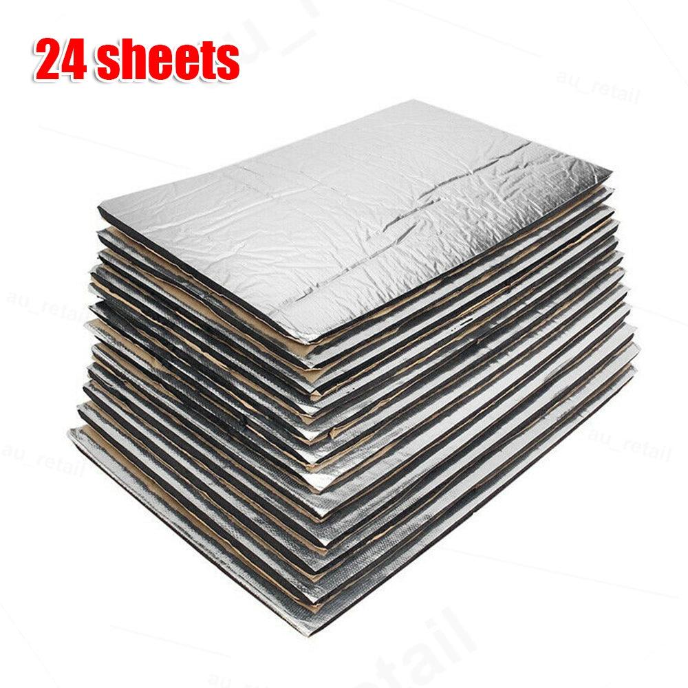 24 Sheet Self-adhesive Sound Deadener Heat Shield Insulation Deadening Mat - John Cootes
