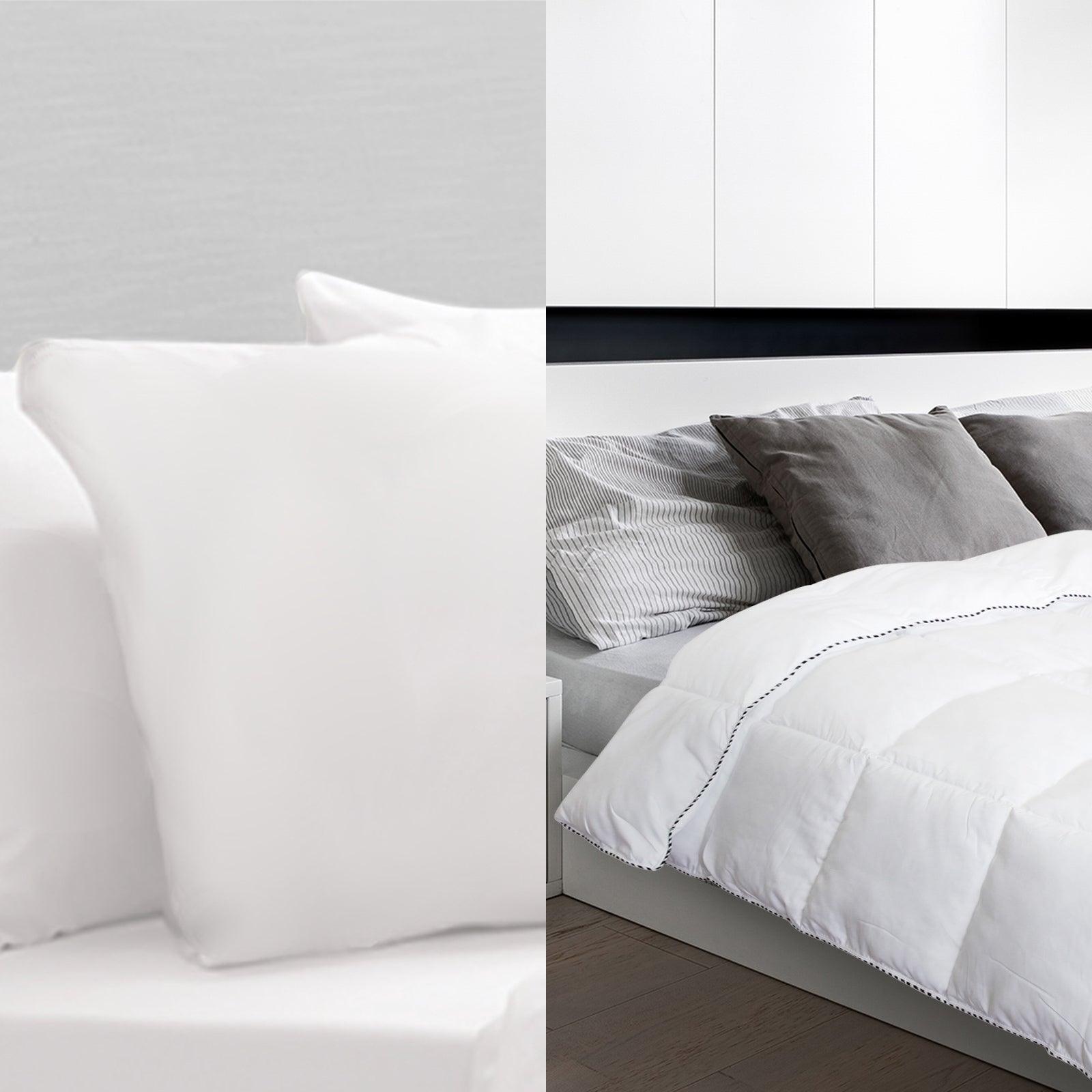 250GSM Bamboo Blend Quilt With 1100GSM Hotel Pillow Bedding Set - Double - John Cootes