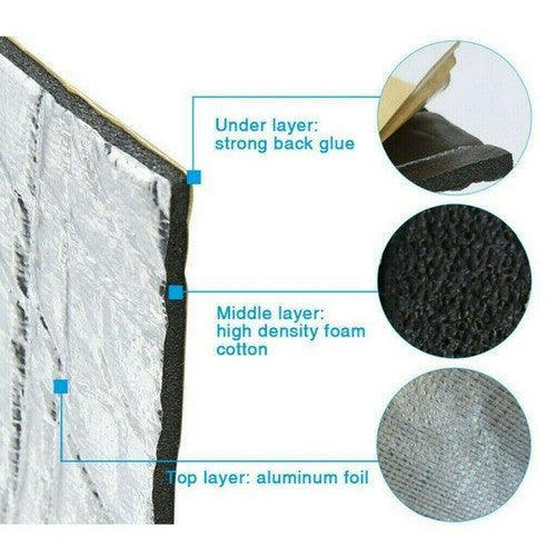 2M*1M 10mm Sound Deadener Car Heat Shield Insulation Deadening Noise Proofing Foam - John Cootes
