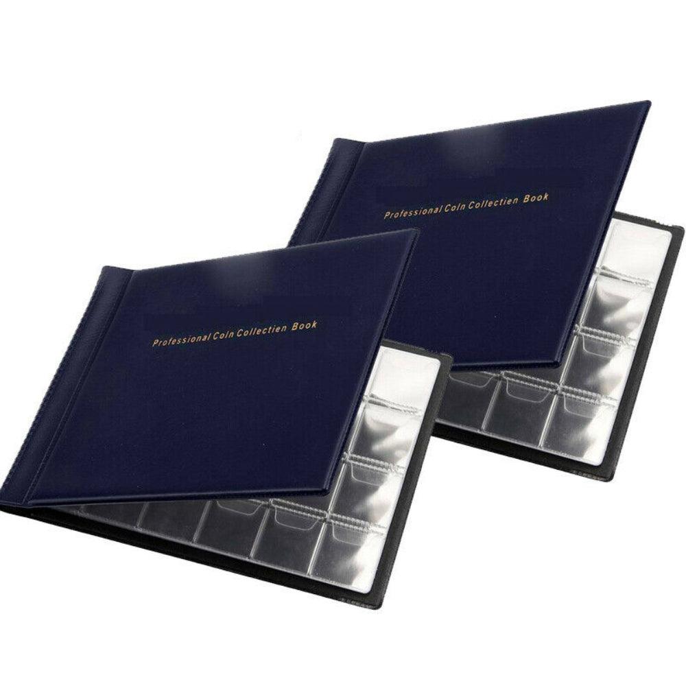 2PCS 240 Holders Coin Album Collection Book Money Penny Folder Collect Pocket Sleeves - John Cootes