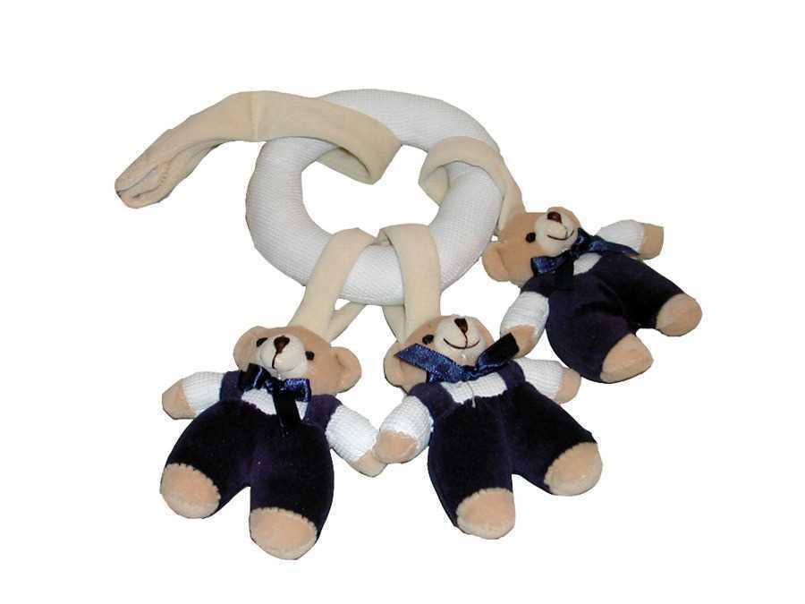 3 BEAR IN RING PLUSH TOY - John Cootes