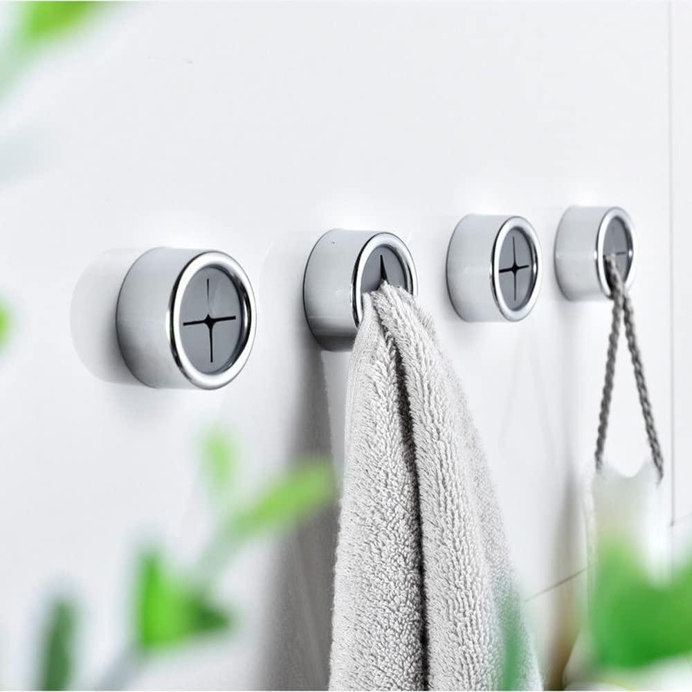 3 Pack Self Adhesive Round Towel Hooks for Kitchen and Bathroom - John Cootes