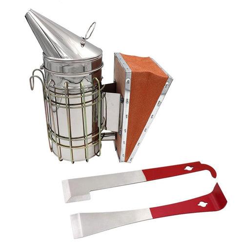 3Pcs Beekeeping Tools Kit For Beekeeper Bee Hive Medium Smoker J Hook Hive Tools - John Cootes