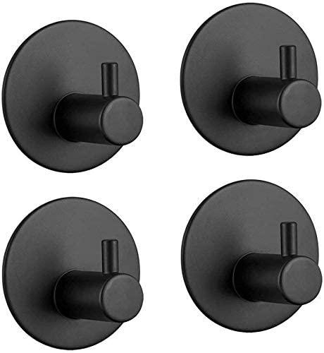 4 Pack Stainless Steel self-Adhesive Wall Hook for Bathroom and Kitchen - John Cootes