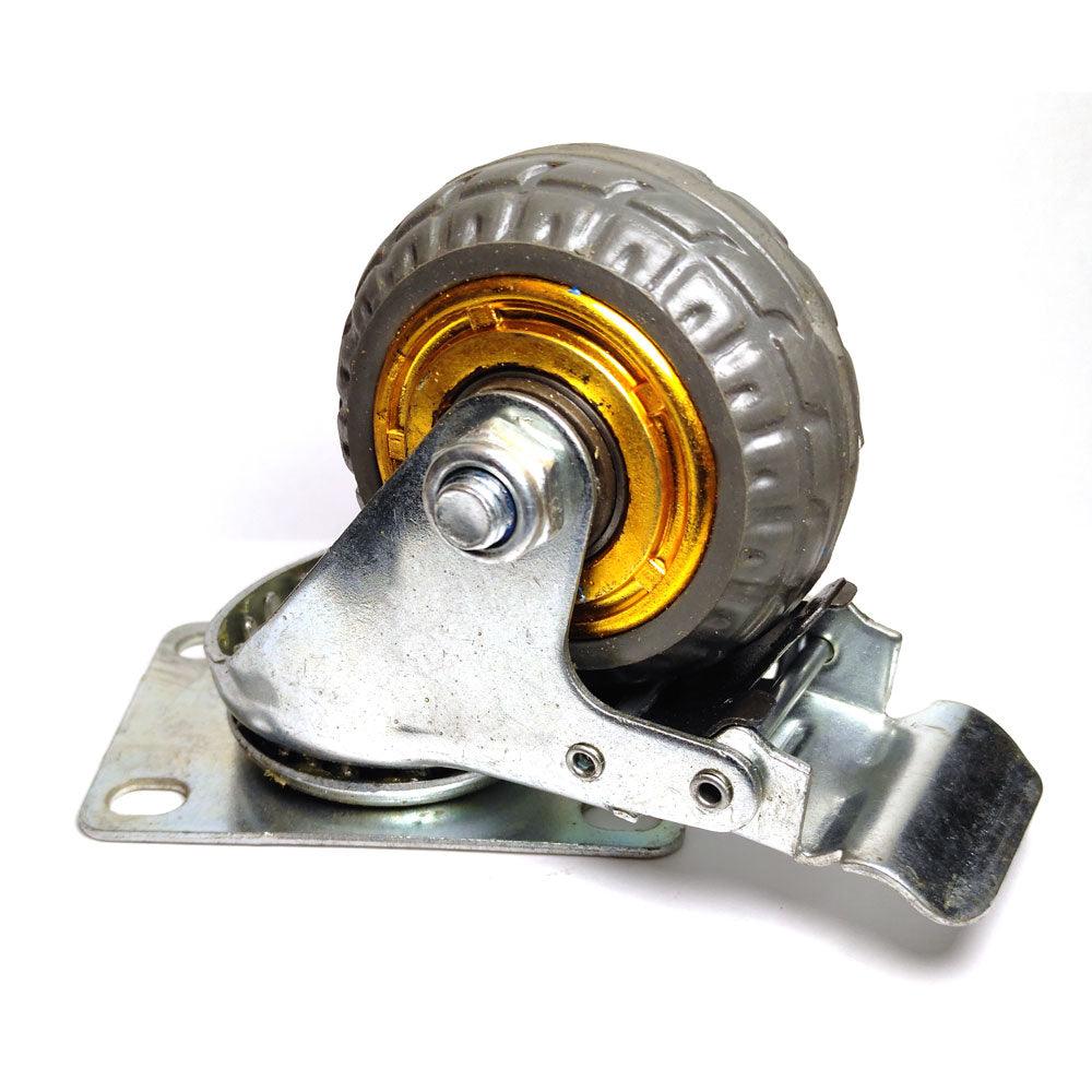 4x 3" Heavy Duty Industrial Swivel Brake Caster Wheel Wheels Castor 500KG Trolley - John Cootes