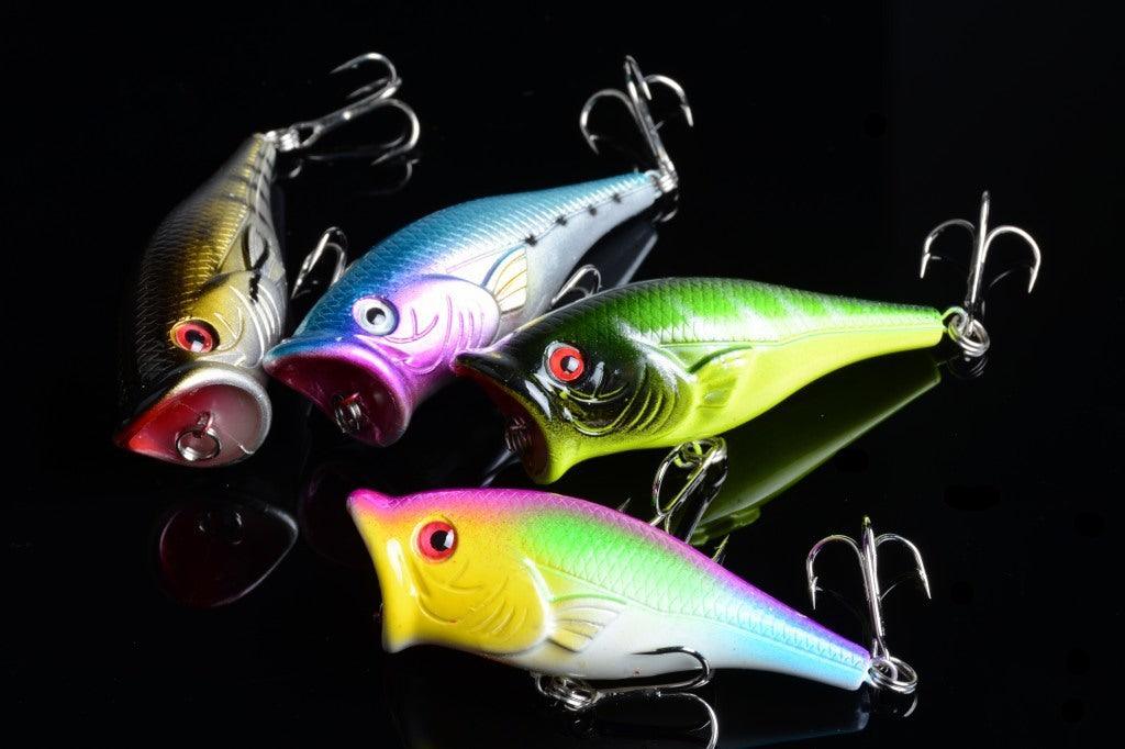4X 6.5cm Popper Poppers Fishing Lure Lures Surface Tackle Fresh Saltwater - John Cootes