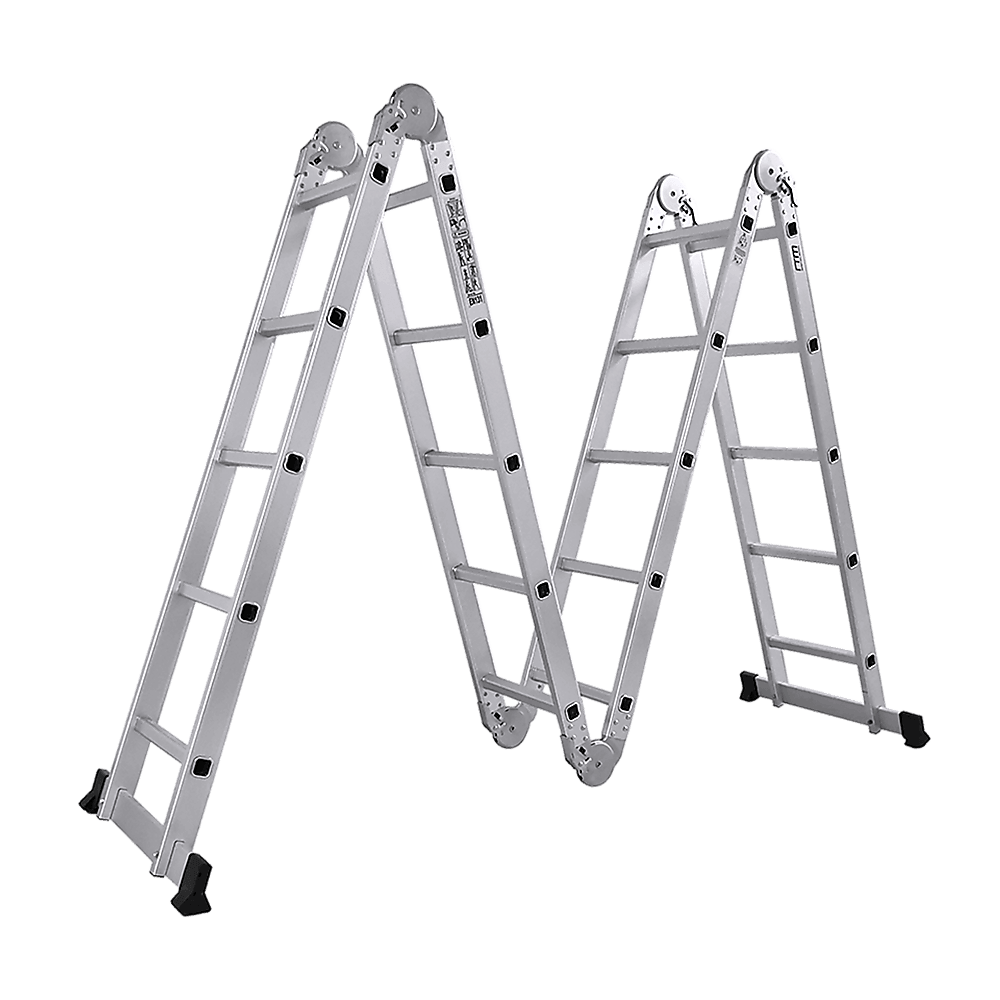 5.8m Multipurpose Ladder Aluminium Extension Folding Adjustable Step - John Cootes