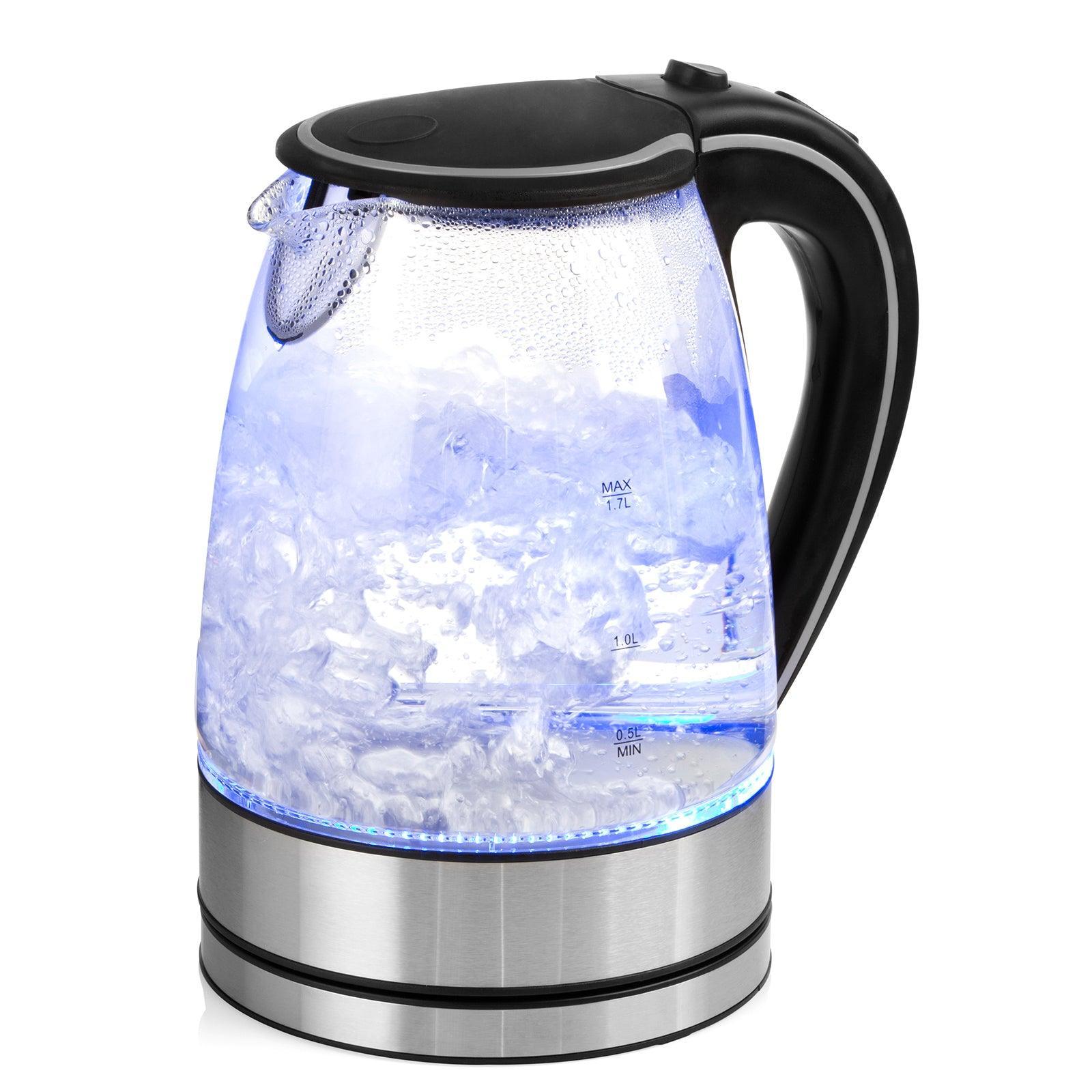5 Litre Air Fryer Black And 1.7 Litre Kettle Blue LED Kitchen Package Deal Set - John Cootes
