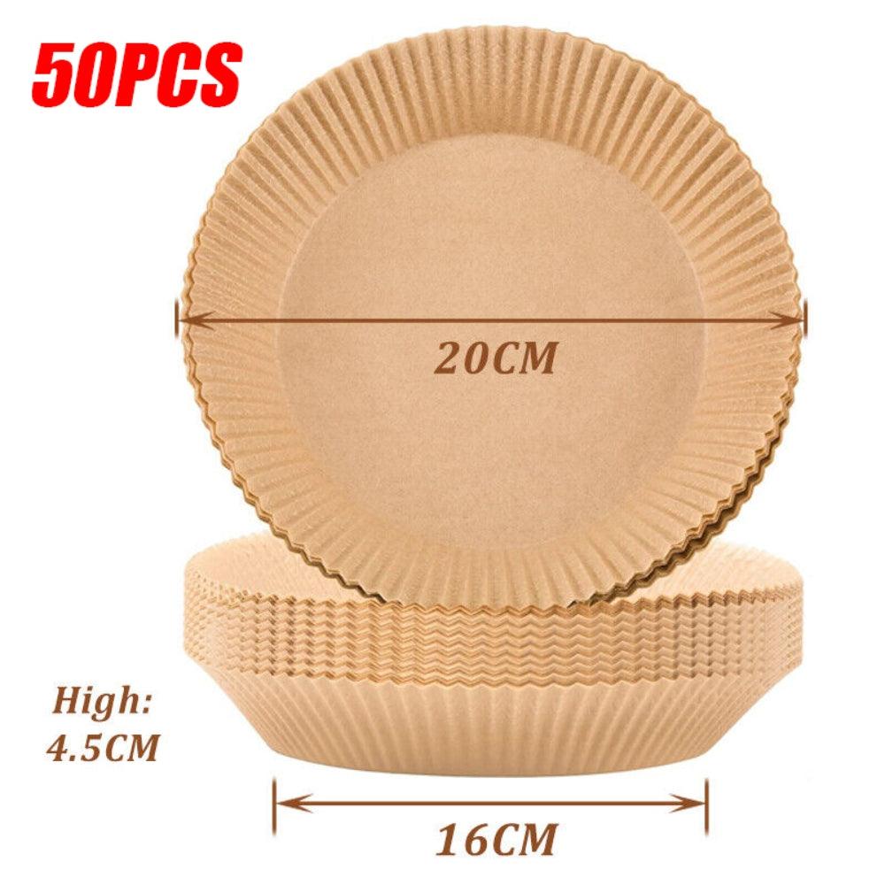 50PCS Air Fryer Disposable Paper Liner Set Non-Stick Pan Parchment Baking Paper - John Cootes