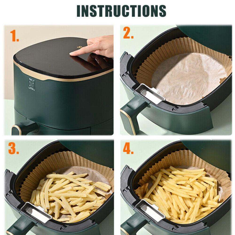 50PCS Air Fryer Disposable Paper Liner Set Non-Stick Pan Parchment Baking Paper - John Cootes
