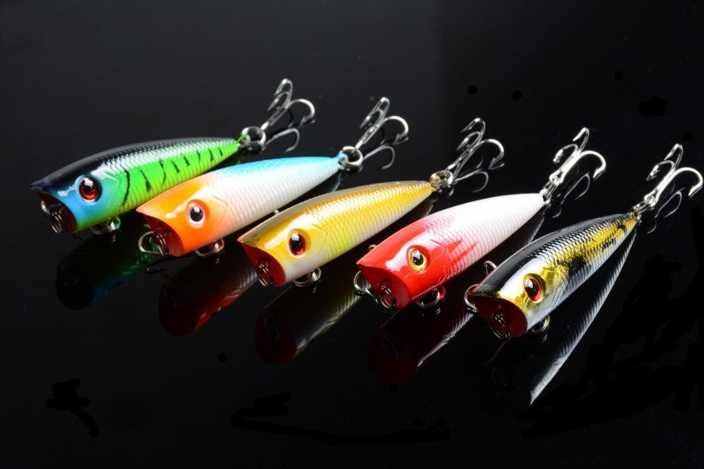 5X 6cm Popper Poppers Fishing Lure Lures Surface Tackle Fresh Saltwater - John Cootes