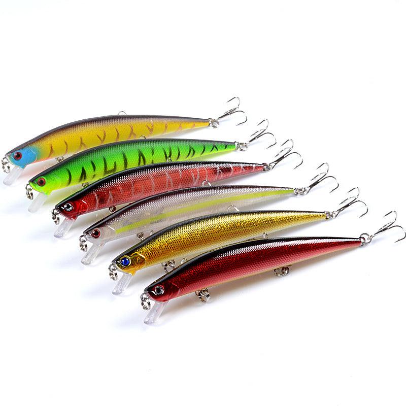 6x Popper Minnow 12.5cm Fishing Lure Lures Surface Tackle Fresh Saltwater - John Cootes