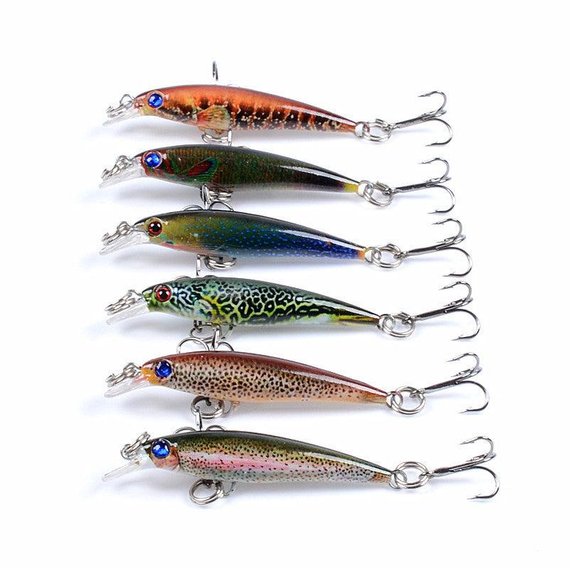 6x Popper Poppers 5cm Minnow Fishing Lure Lures Surface Tackle Fresh Saltwater - John Cootes