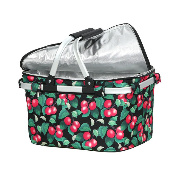 Alfresco Folding Picnic Bag Basket Cooler Hamper Camping Hiking Insulated Lunch - John Cootes