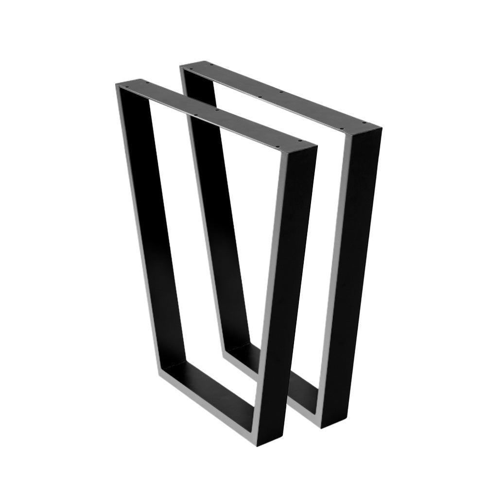 Artiss 2x Coffee Dining Table Legs 71x65/40CM Industrial Vintage Bench Metal Trapezoid - John Cootes