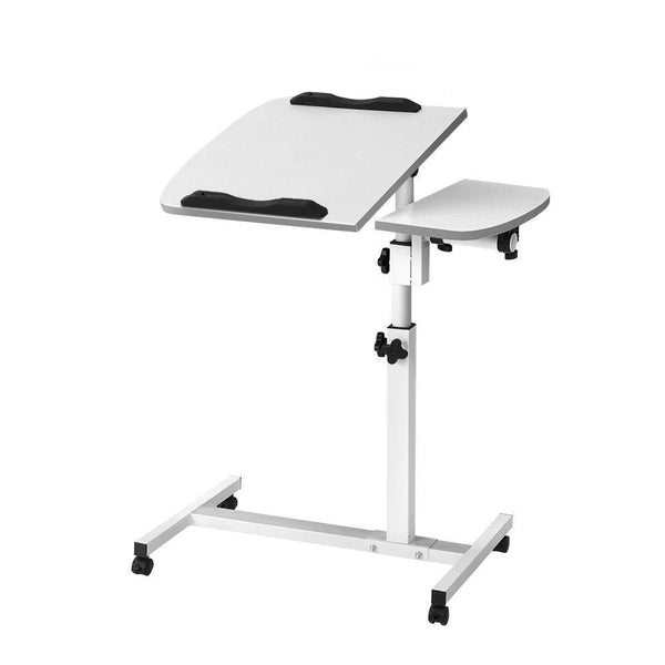 Artiss Laptop Table Desk Adjustable Stand - White - John Cootes