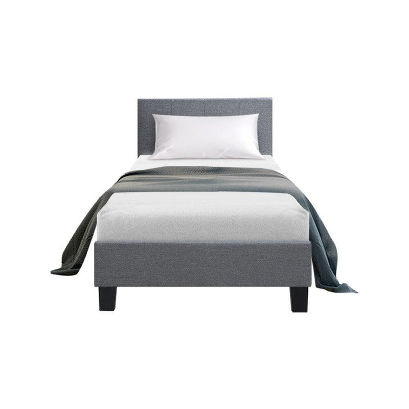 Artiss Neo Bed Frame Fabric - Grey Single - John Cootes