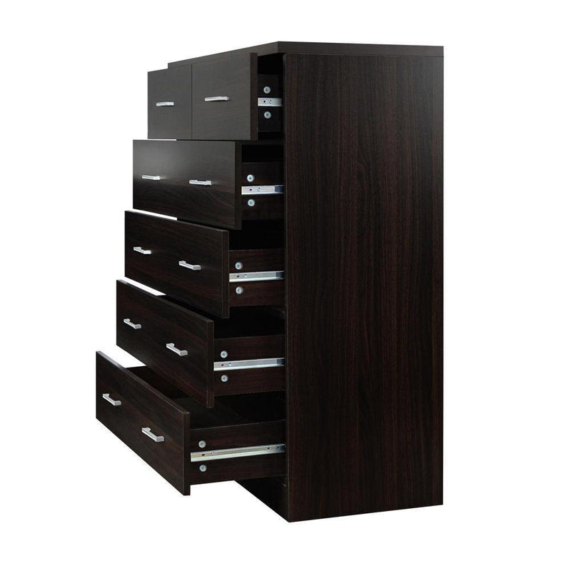 Artiss Tallboy 6 Drawers Storage Cabinet - Walnut - John Cootes