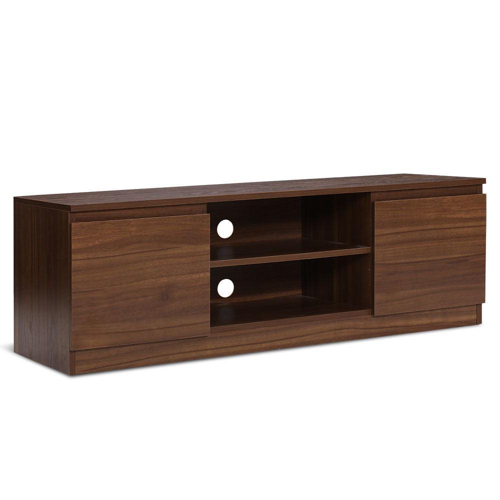 Artiss TV Cabinet Entertainment Unit Stand Side Storage Lowline Cupboard Walnut - John Cootes