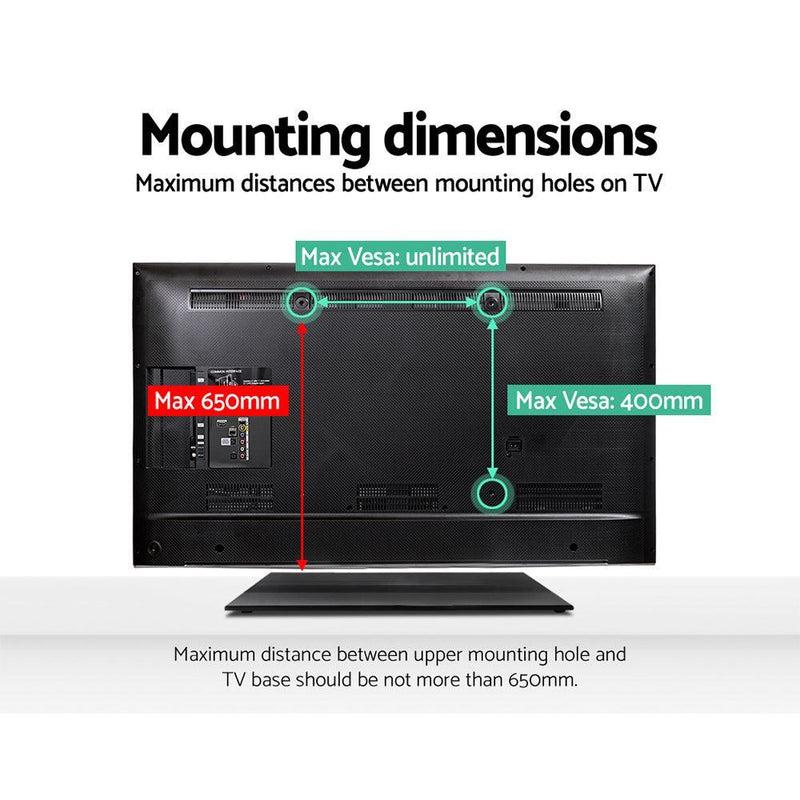 Artiss TV Mount Stand Bracket Riser Universal Table Top Desktop 32 to 65 Inch - John Cootes
