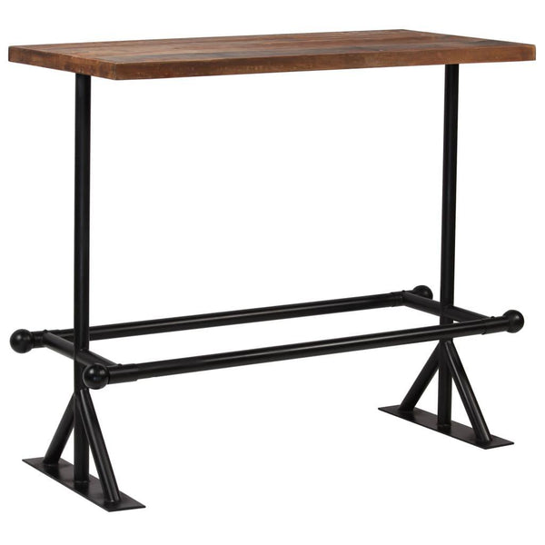 Bar Table Solid Reclaimed Wood Dark Brown 120x60x107 Cm - John Cootes