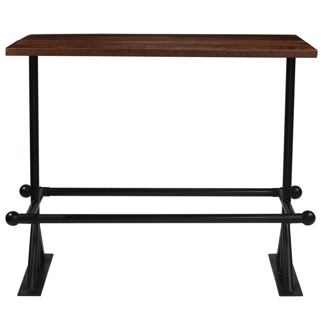 Bar Table Solid Reclaimed Wood Dark Brown 150x70x107 Cm - John Cootes