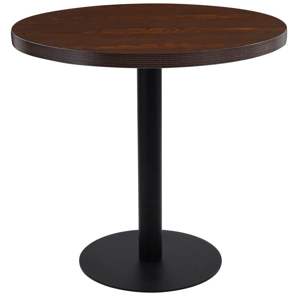 Bistro Table Dark Brown 80 Cm Mdf - John Cootes