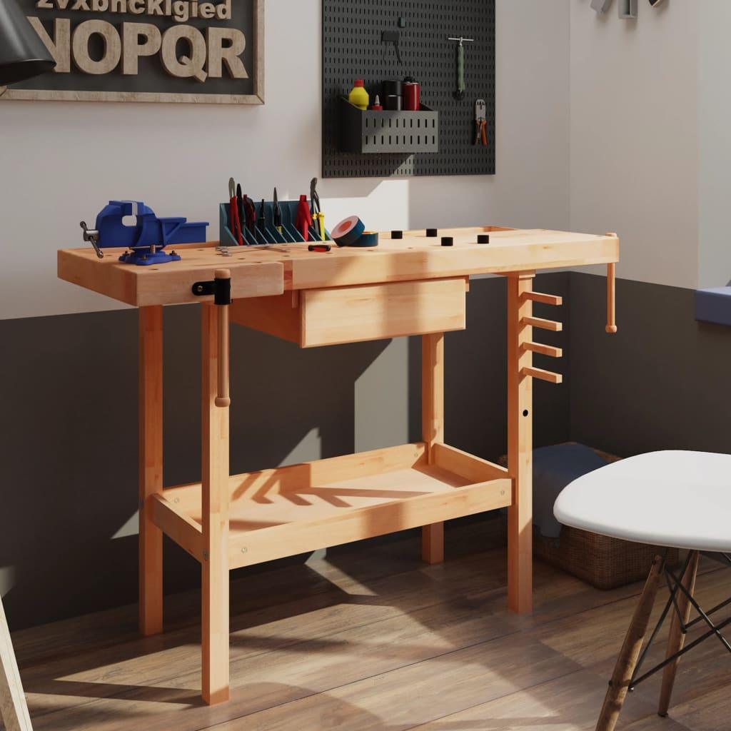 Carpentry Workbench With Drawer And 2 Vices Hardwood - John Cootes