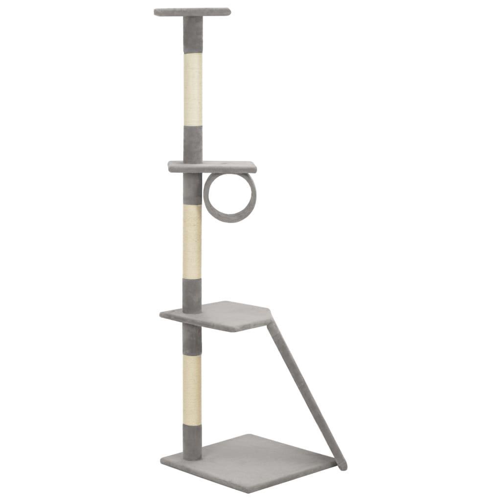 Cat Tree With Sisal Scratching Posts Grey 160 Cm - John Cootes