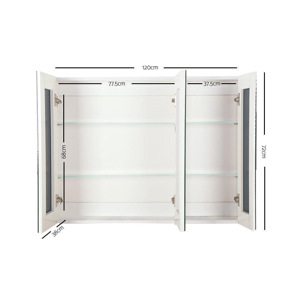 Cefito Bathroom Vanity Mirror with Storage Cabinet - White - John Cootes