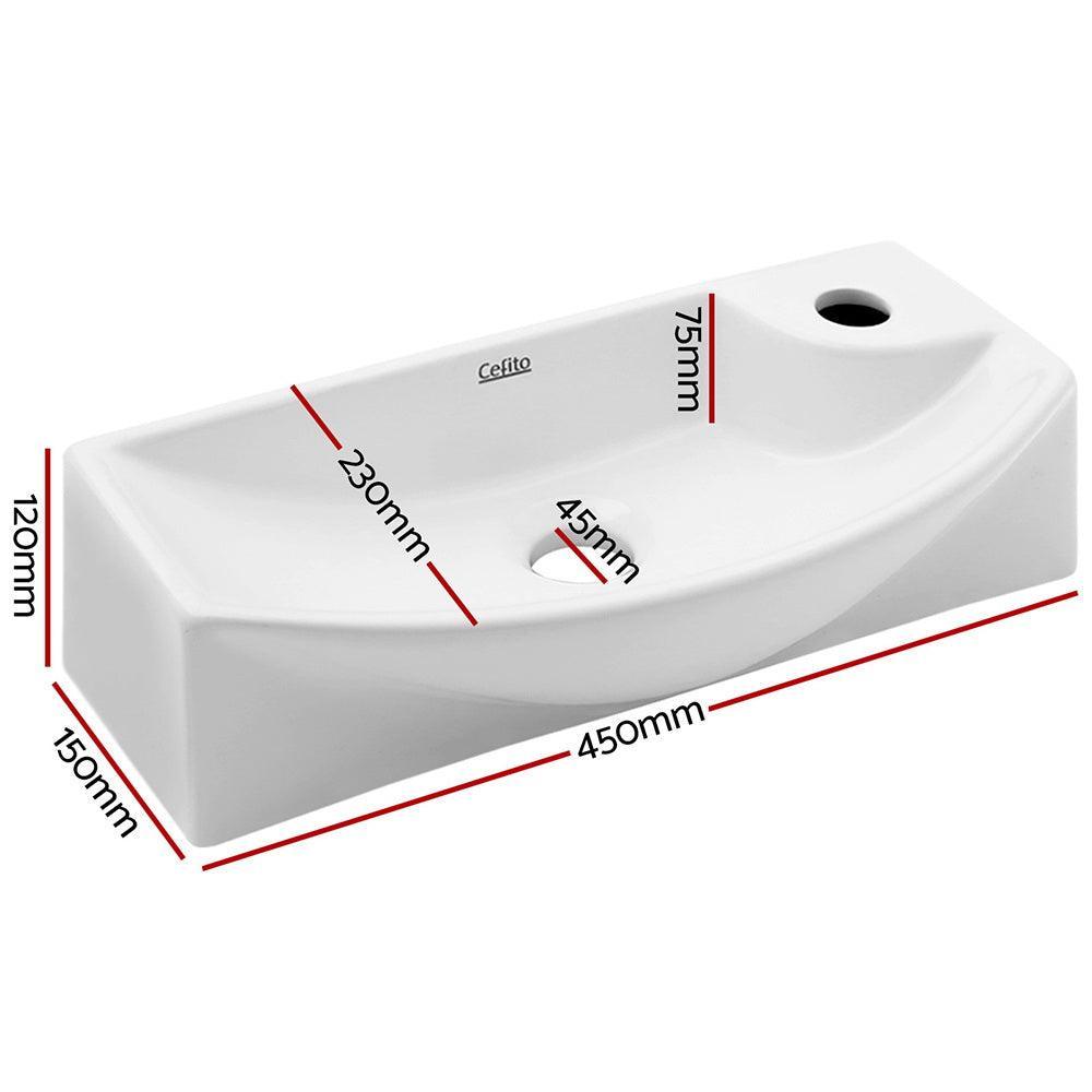 Cefito Ceramic Basin 46cm X15cm - John Cootes