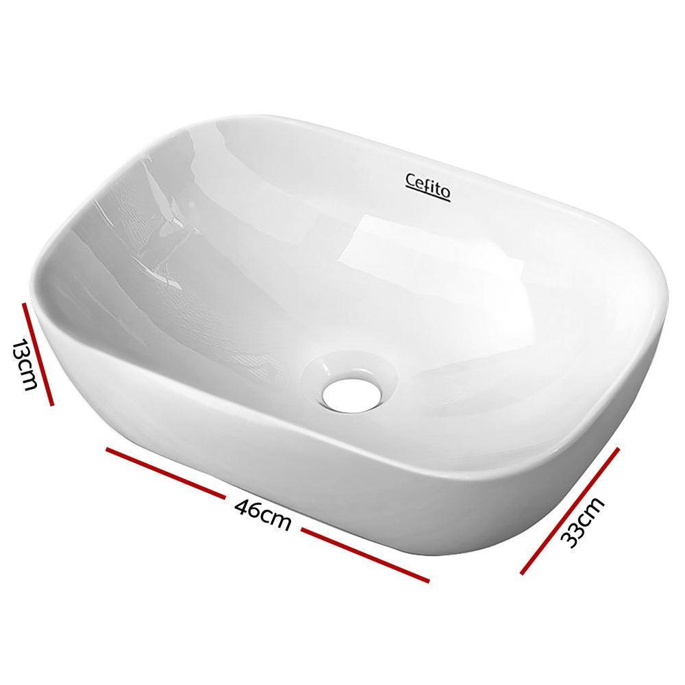 Cefito Ceramic Bathroom Basin Sink Vanity Above Counter Basins White Hand Wash - John Cootes