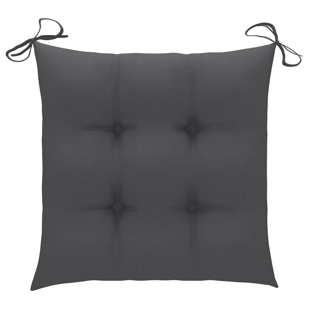 Chair Cushions 2 Pcs Anthracite 40x40x7 Cm Fabric - John Cootes