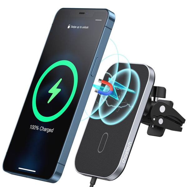 CHOETECH T200F-201 15W MagLeap Magnetic Wireless Car Charger Holder with 1M Cable - John Cootes