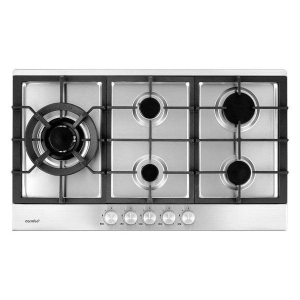 Comfee Gas Cooktop Stainless Steel 5 Burner Kitchen Gas Stove Cook Top NG LPG - John Cootes