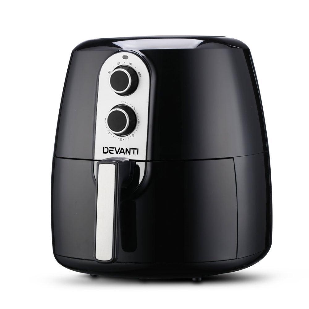 Devanti 7L Oil Free Air Fryer - Black - John Cootes
