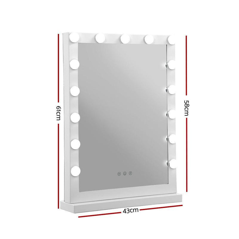Embellir Hollywood Makeup Mirror With Light 15 LED Bulbs Vanity Lighted Stand - John Cootes
