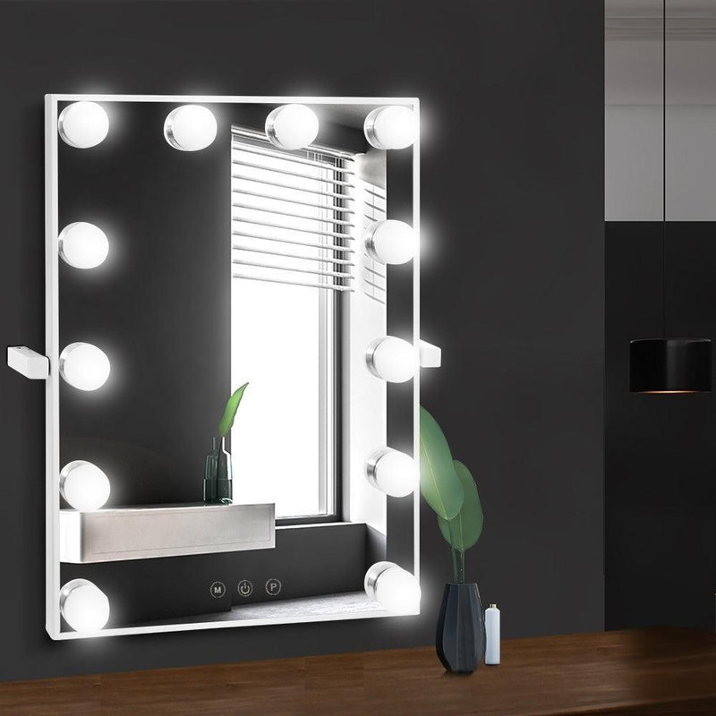 Embellir Hollywood Wall mirror Makeup Mirror With Light Vanity 12 LED Bulbs - John Cootes